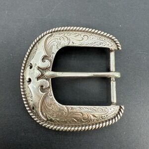 Wrangler 2010 Large Western Style Engraved Floral Motif Belt Buckle